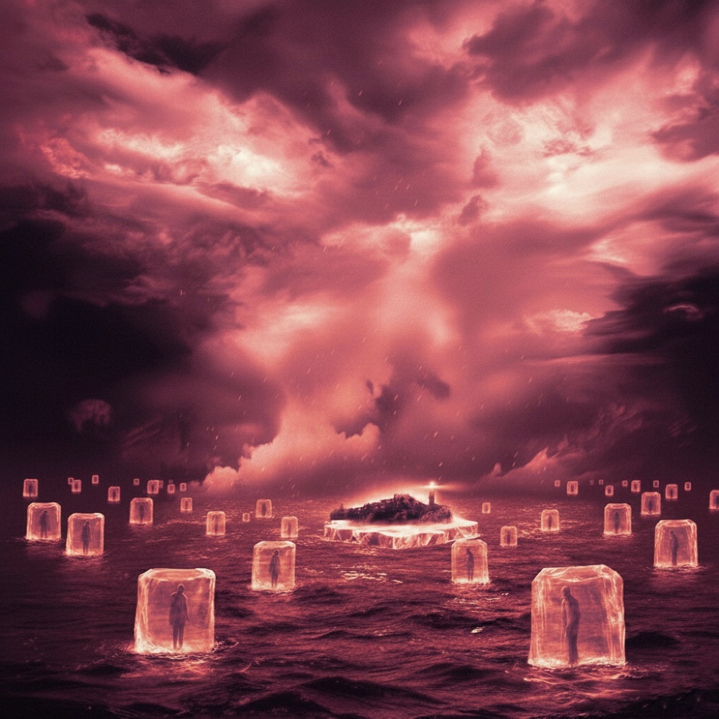 • غرق شدن در سونامی انکار در خارج از جزیره‌ی حقیقت •