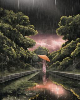 دختری در باران