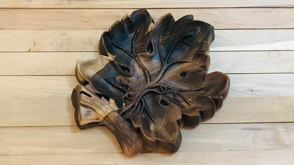 ظرف برگ انگور آرت دکو چوب