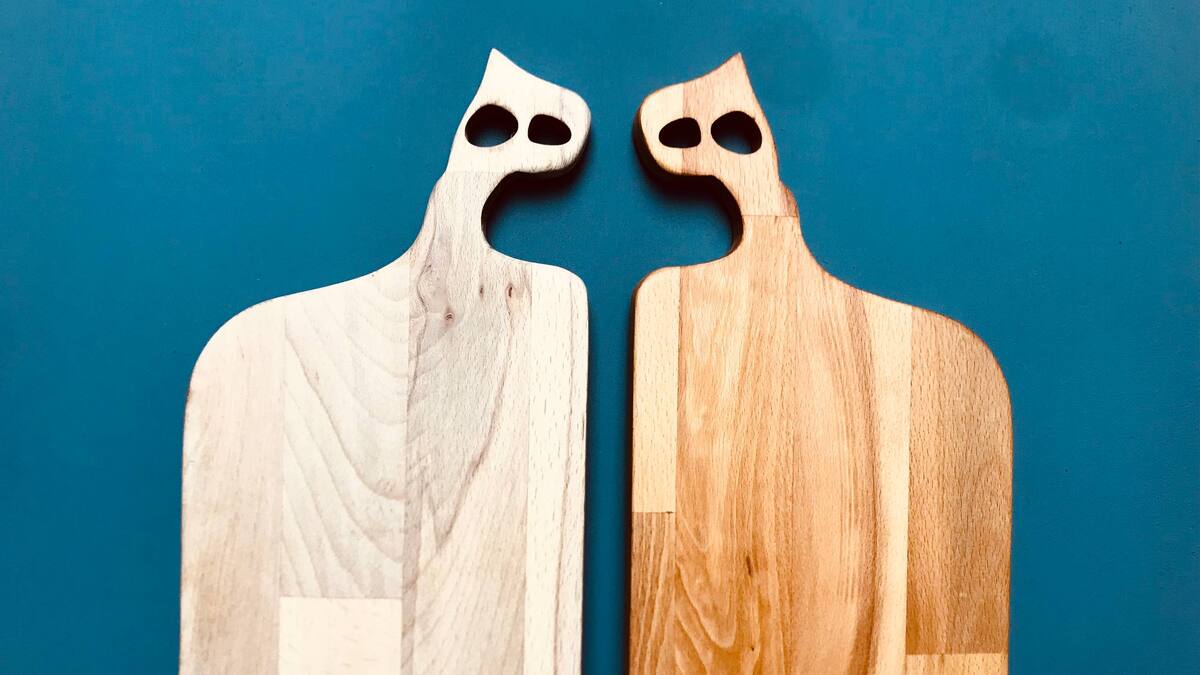 ظروف چوبی قبل و بعد از فینیش