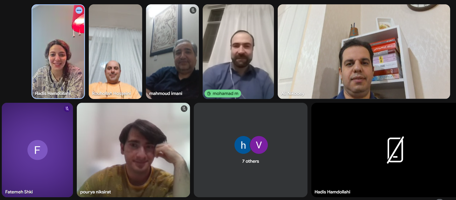 جلسه گروه کتابخوانی حرف کتاب حدیث حمدالهی