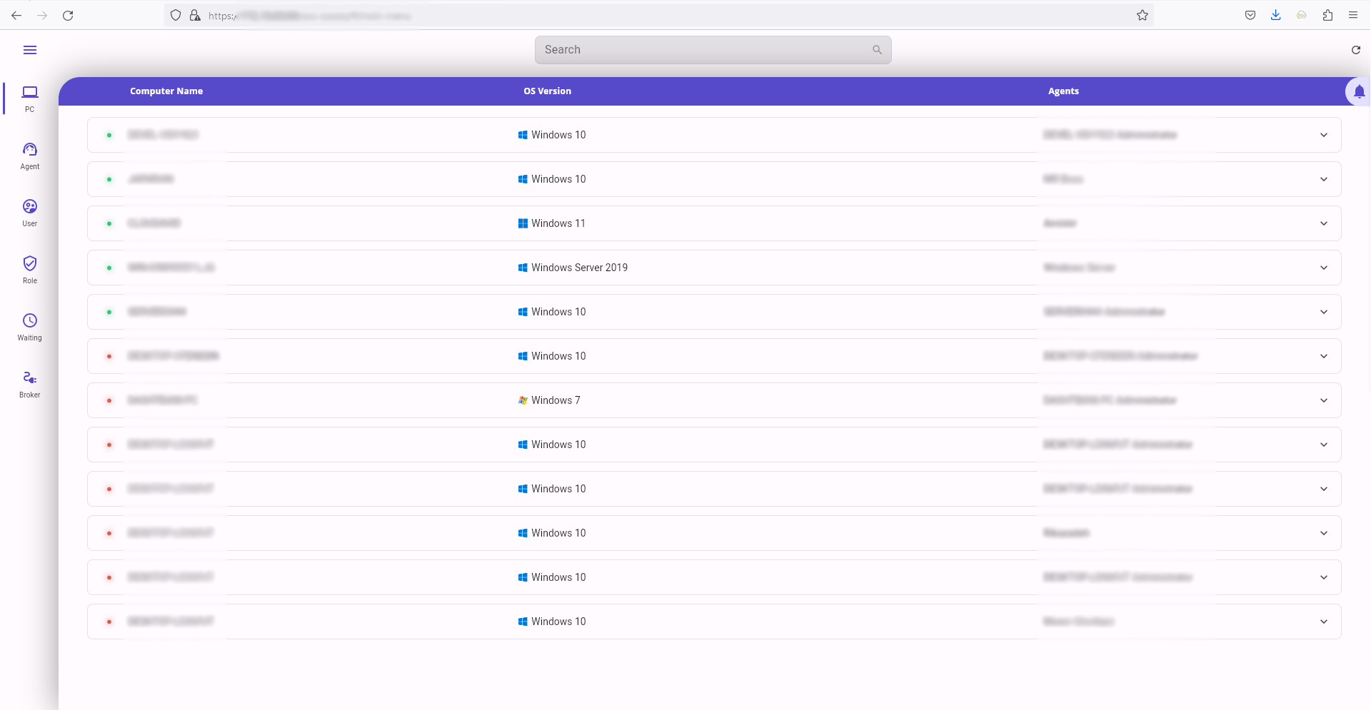 رابط مدیریت تحت وب «راکارد» امکان مانیتورینگ سیستم‌ها و مدیریت دسترسی‌ها را در اختیار مدیر سامانه قرار می‌دهد.