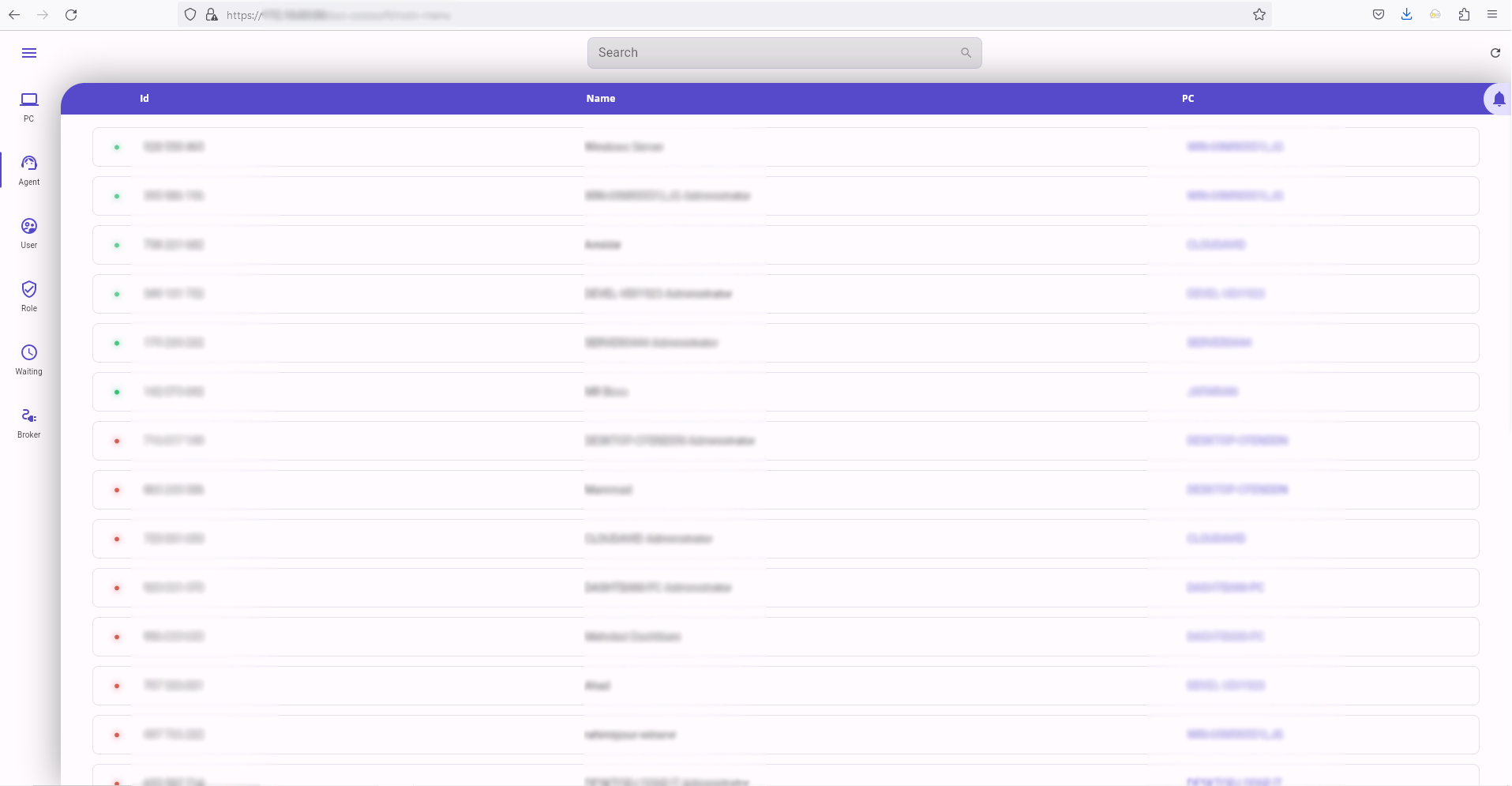 مانیتورینگ سیستم‌ها در سطح سیستم و Agent در اختیار مدیر سیستم قرار می‌گیرد.