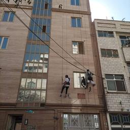 شستشو نما با طناب با گروه آراز