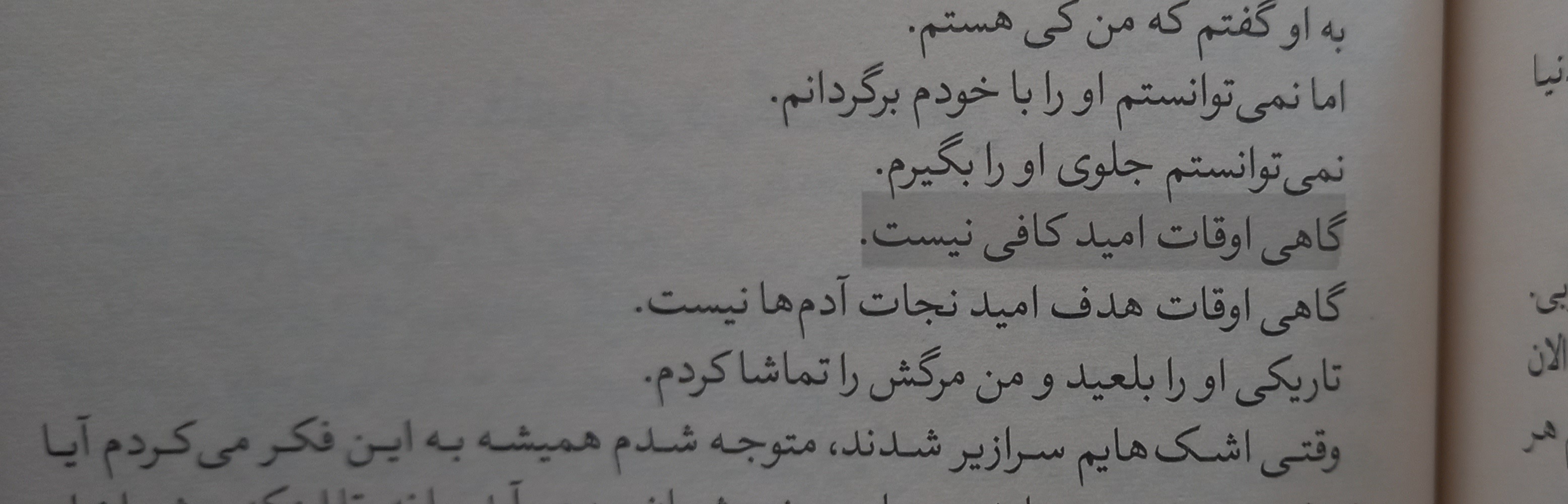 امید شاید نجات دهنده نباشد اما در نبودش زندگی اصل ادامه را گم میکند ..