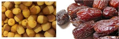 شکل راست: خرما. شکل چپ: رطب (منبع: یار همیشگی جناب گوگل)