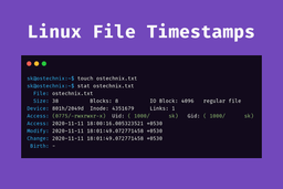انواع timestamps در لینوکس