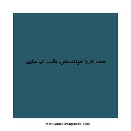 همه کار را خودت نکن، وقت کم میاری