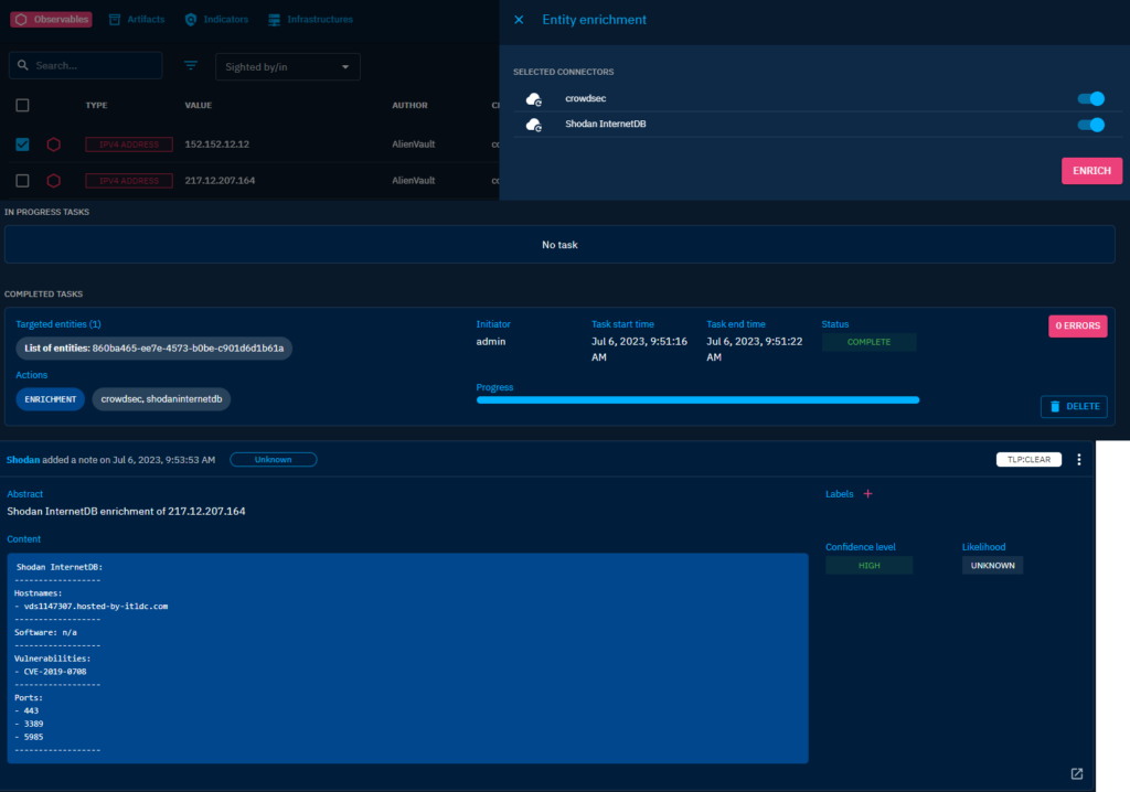غنی‌سازی Shodan InternetDB در حال انجام است