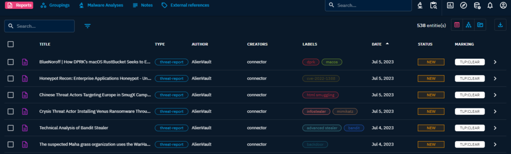 نمایش گزارش‌ها