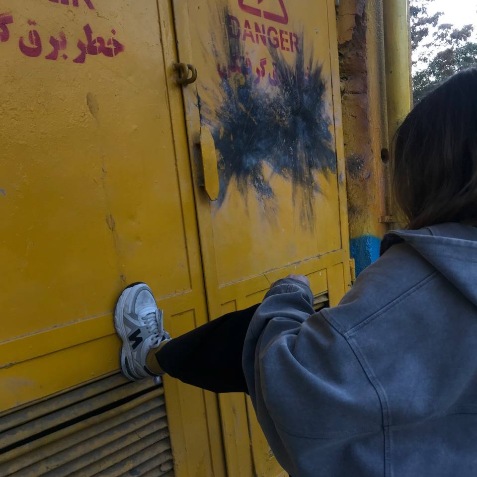 هیچی فقط میخواستم جورابمو نشون بدم که همرنگ در بود