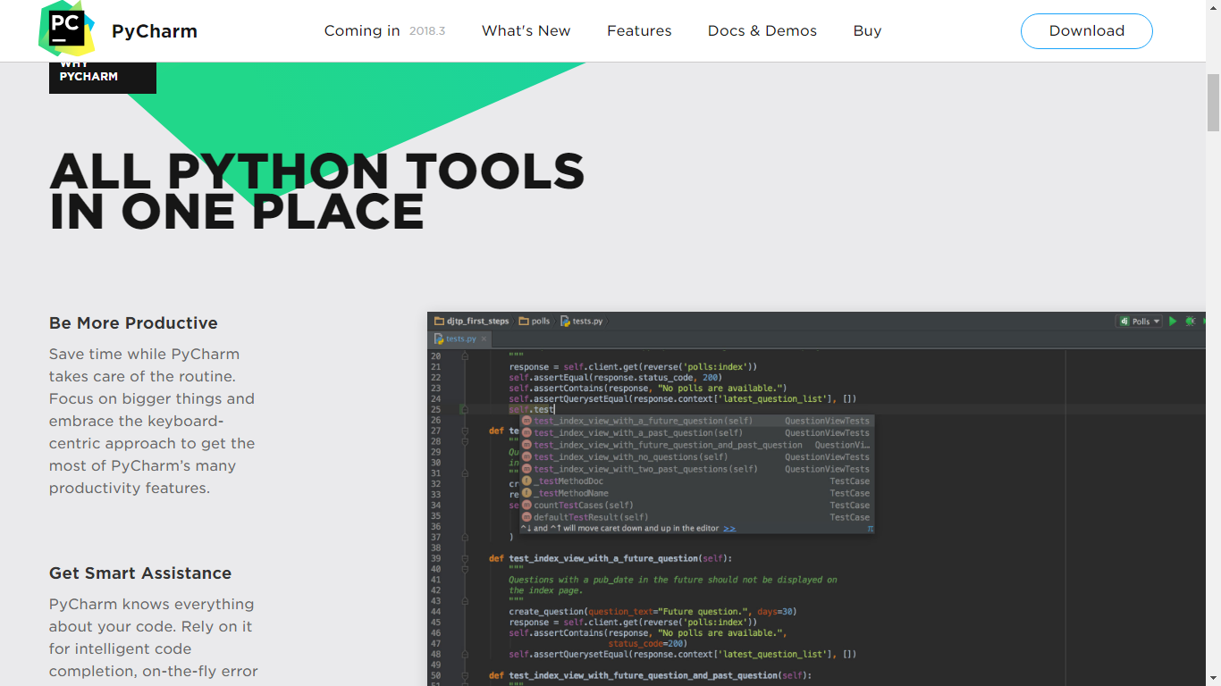 محیط سایت جتبرینز،بخش پایچارم