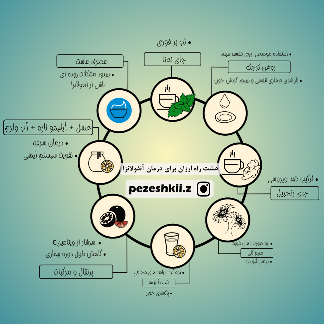 هشت راه ارزان برای درمان آنفولانزا