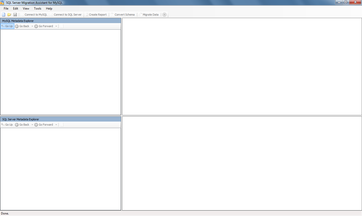 محیط نرم افزار SQL Server Migration Assistant for MySQL