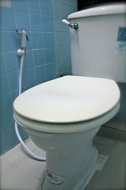 شلنگ آب در توالت