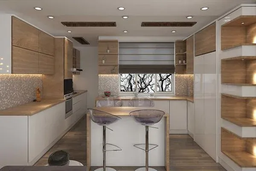 کابینت نئوکلاسیک با طراحی مدرن و کلاسیک