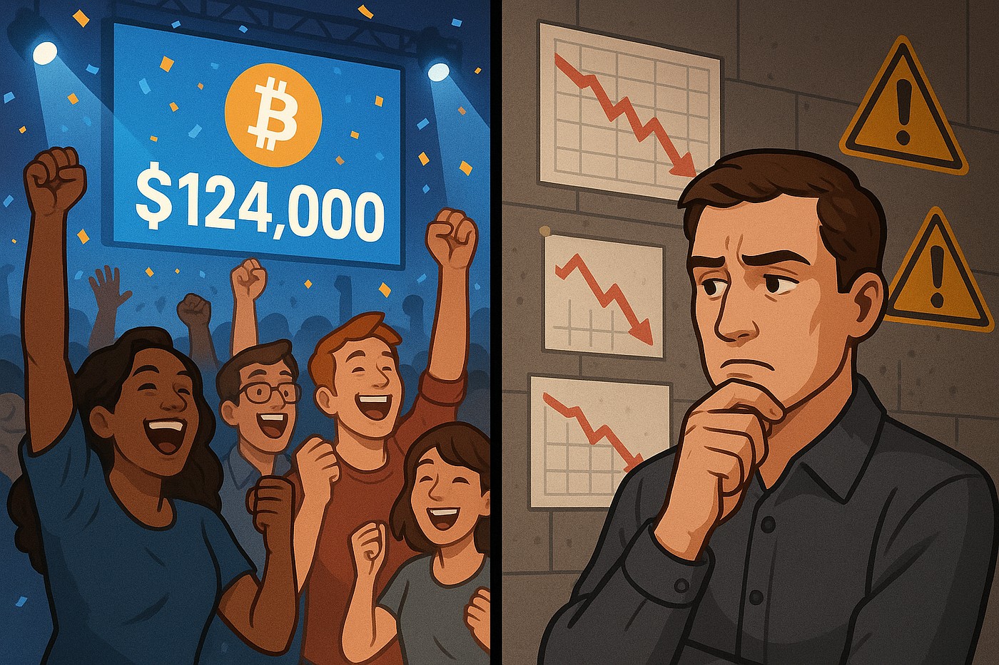 آیا ۱۲۴ هزار دلار اوج قیمت بیت کوین بود؟ سیگنال‌های قیمتی داستان متفاوتی را روایت می‌کنند