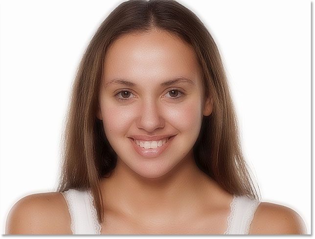 افکت صاف کردن پوست در فتوشاپ پس از کشیدن لغزنده Blend If