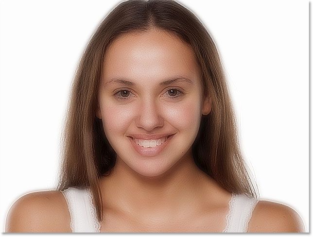 تصویر پس از کاهش هاله های سبک تر با لغزنده های Blend If