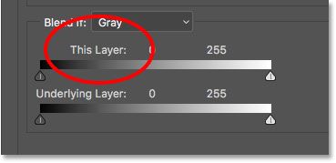 لغزنده Blend If در Photoshop Blending Options