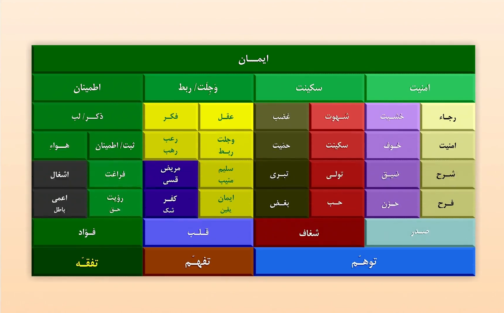 توهم - تفهم - تفقه در نقشه انسان در قرآن