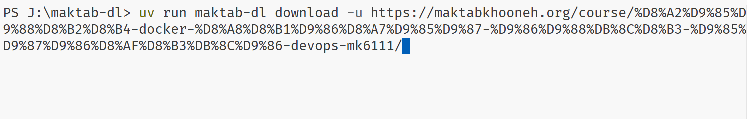 maktab-dl download command example