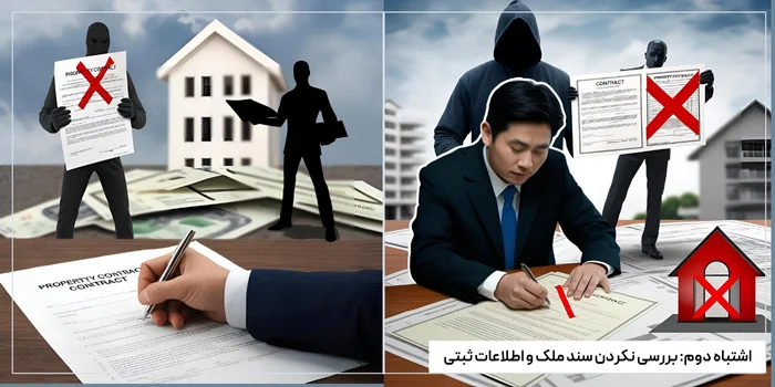 بررسی نکردن سند ملک و اطلاعات ثبتی