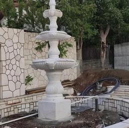 سنگ مالون سفید نمای دیوار آبشار