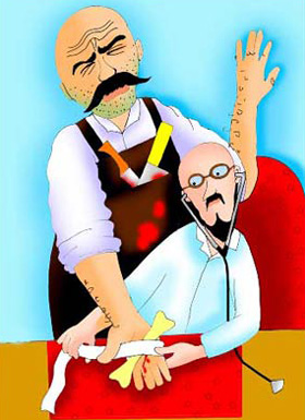 استخوان لای زخم گذاشتن!