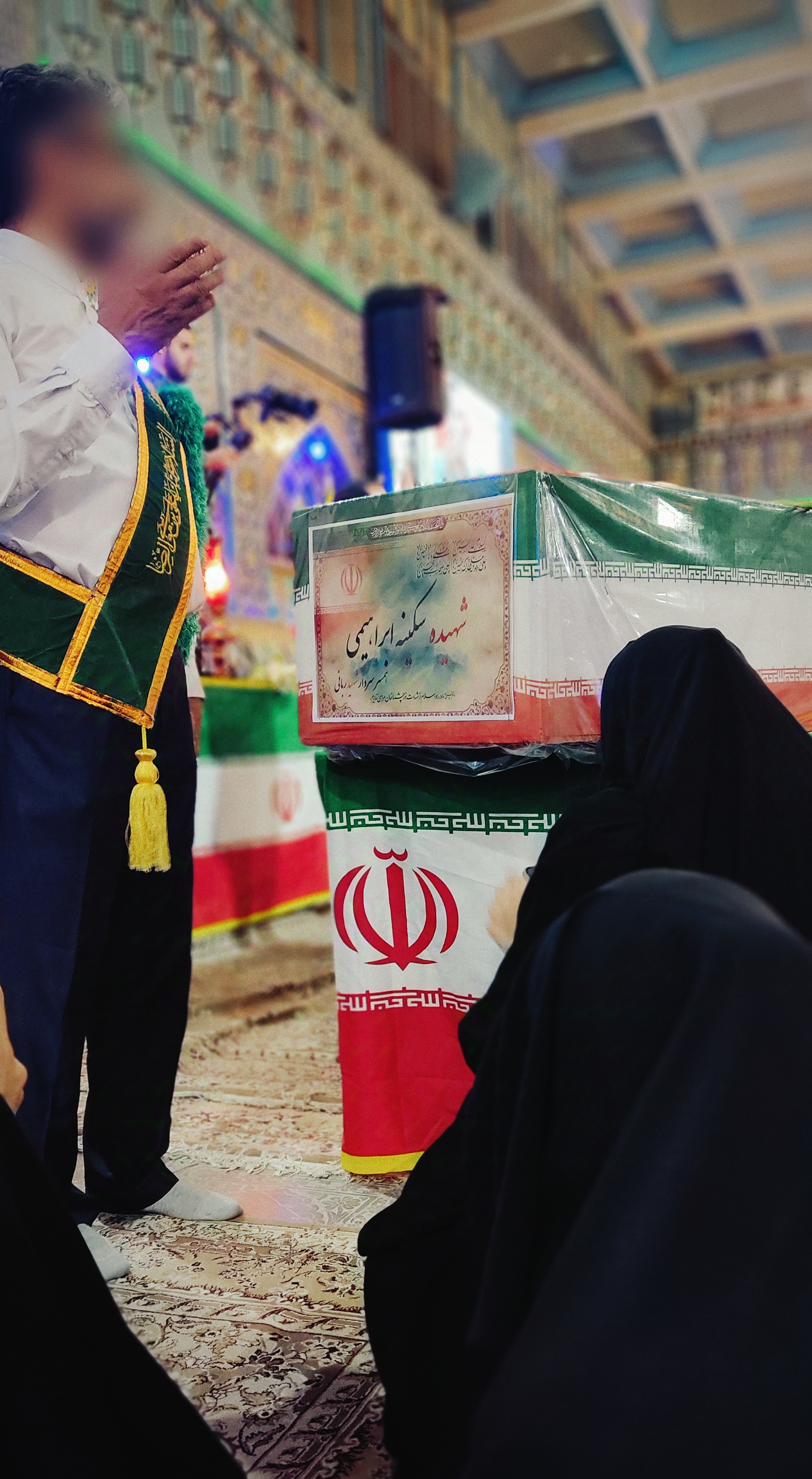 پیکر مطهر بانوی شهیده سکینه ابراهیمی، همسر سردار شهید مهدی ربانی