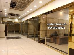 استیل کاری ویترین درب زواره دور شیشه