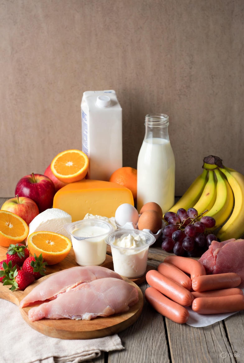 لبنیات میوه گوشت