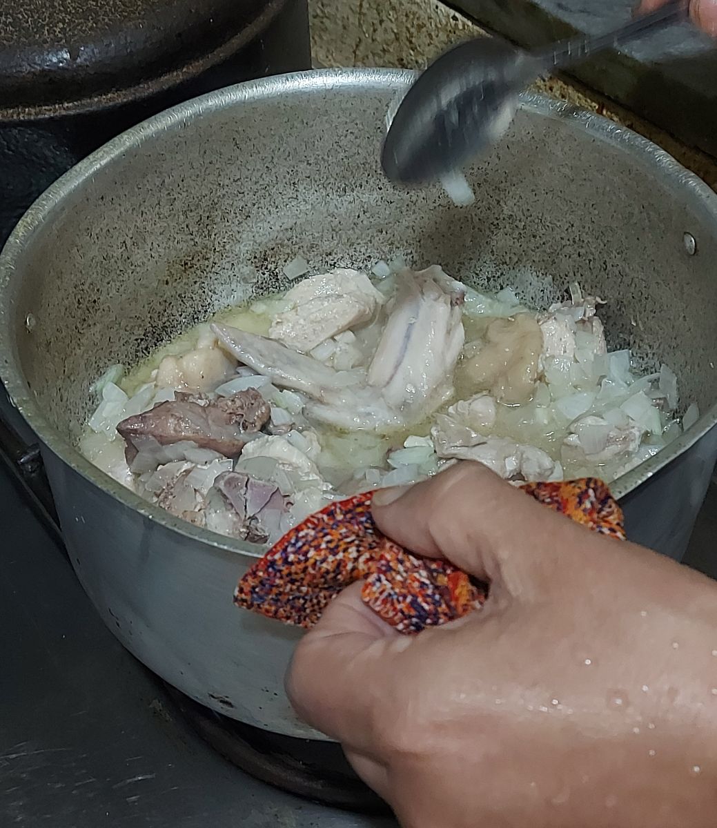 گوشت سفید با پیاز