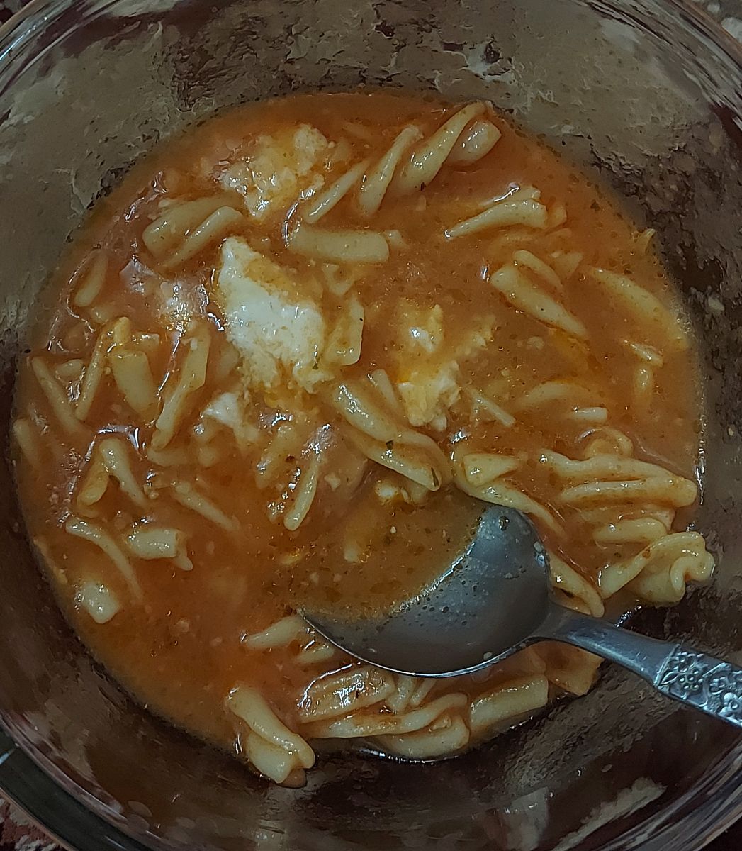 سوپ ماکارونی با پنیر