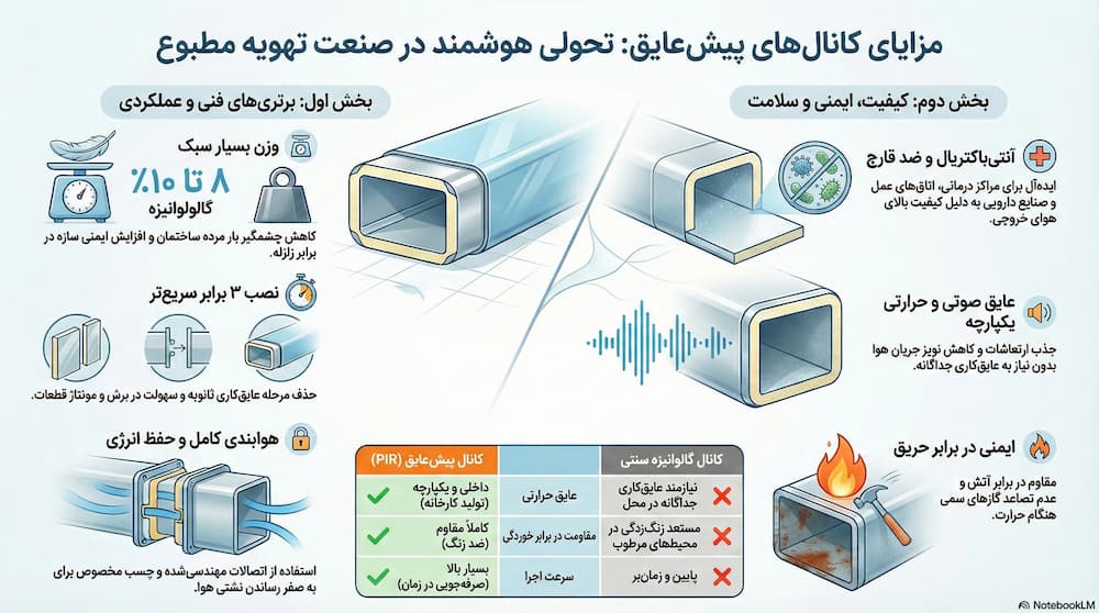 مزایای کانال پیش عایق