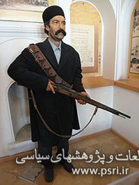 مجسمه ضرغام السلطنه بختیاری در خانه مشروطه اصفهان