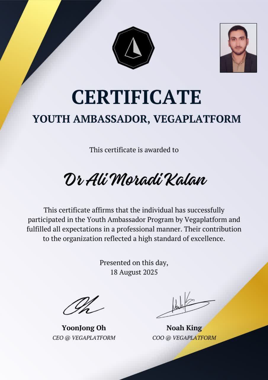 سفیر جوانان در سازمان جهانی پلتفرم وگا