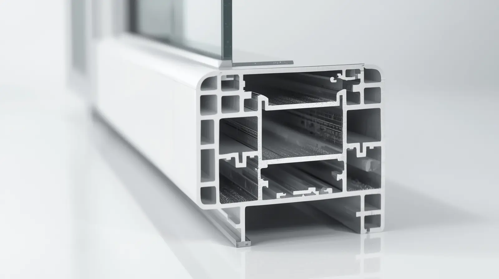 مقایسه ساختار داخلی و تعداد حفره‌های انواع پروفیل پنجره UPVC