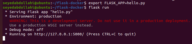 اجرای flask در اوبونتو
