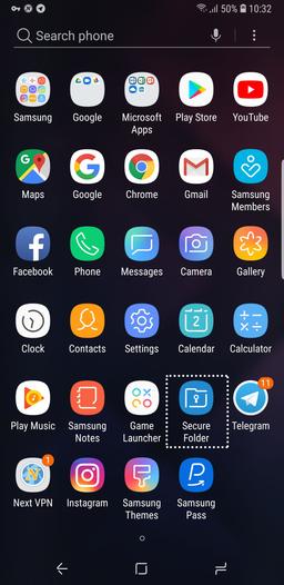 بررسی فولدر امنیتی سامسونگ با نام Secure Folder