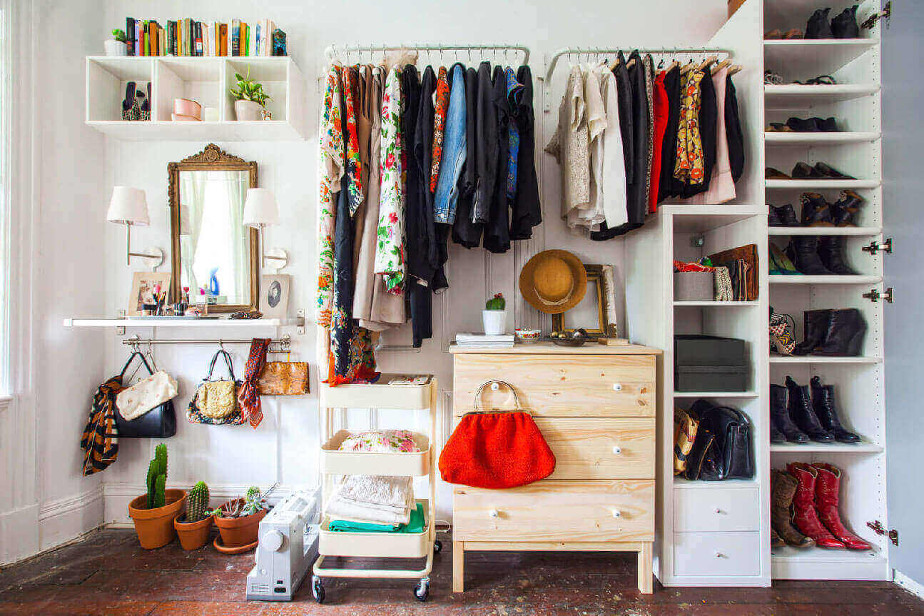 Cleaning the closet and shelfs to destroying and control pests