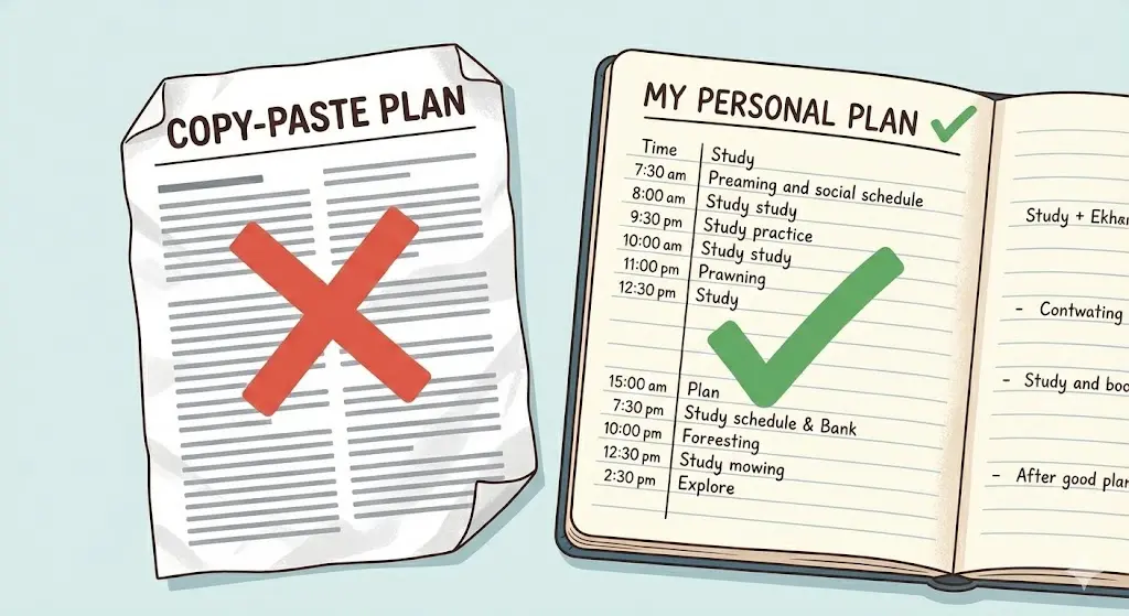 یک برنامه درسی اصولی باید دقیقاً بر اساس نقاط ضعف و قوت شما شخصی‌سازی شده باشد، نه یک نسخه کپی برای همه!