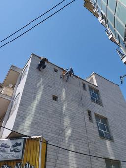 تثبیت و فیکس کردن سنگ نما در چالوس و نوشهر و شمال کشور با طناب بدون داربست راپل