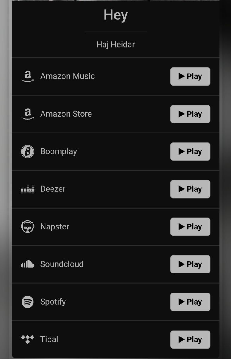 All stores of realesed my music. 