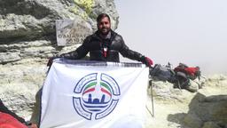 Climbing to Damavand with the flag of the Lifeguard Federation by Hadi Bagheri