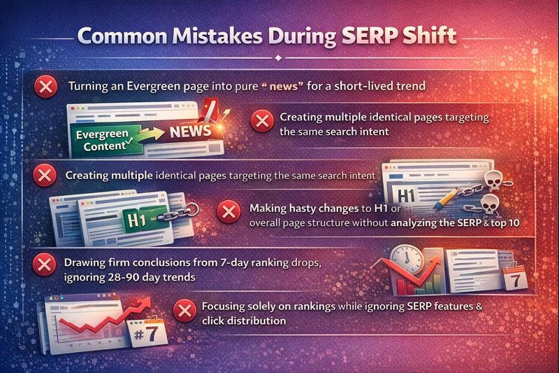 خطاهای رایج هنگام مواجهه با SERP Shift