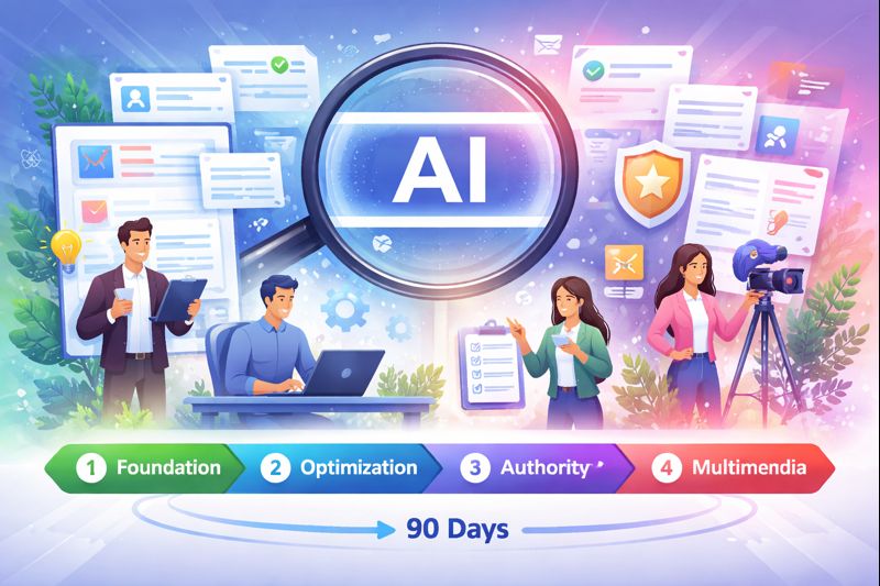 پلیبوک ۹۰ روزه برای دیدهشدن در جستجوی AI