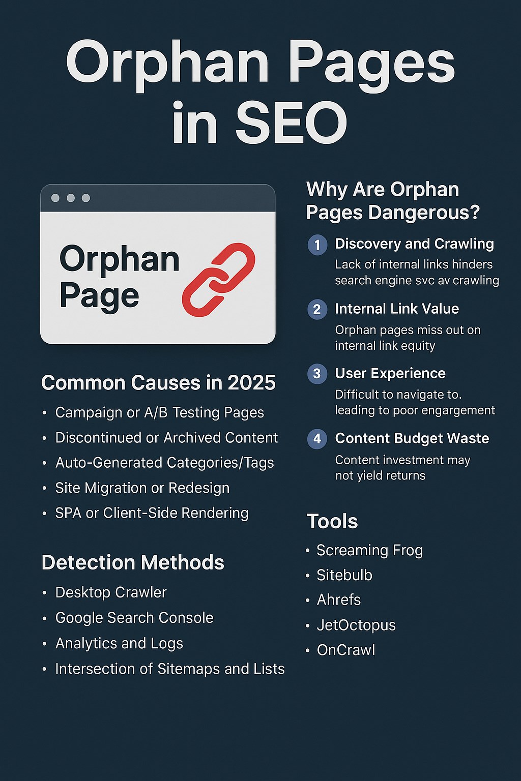 صفحات یتیم (Orphan Pages) در سئو ۲۰۲۵؛ تشخیص، پیشگیری و احیای حرفهای