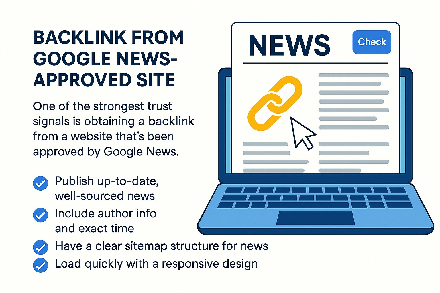 بکلینک از سایتهای تأییدشده در Google News