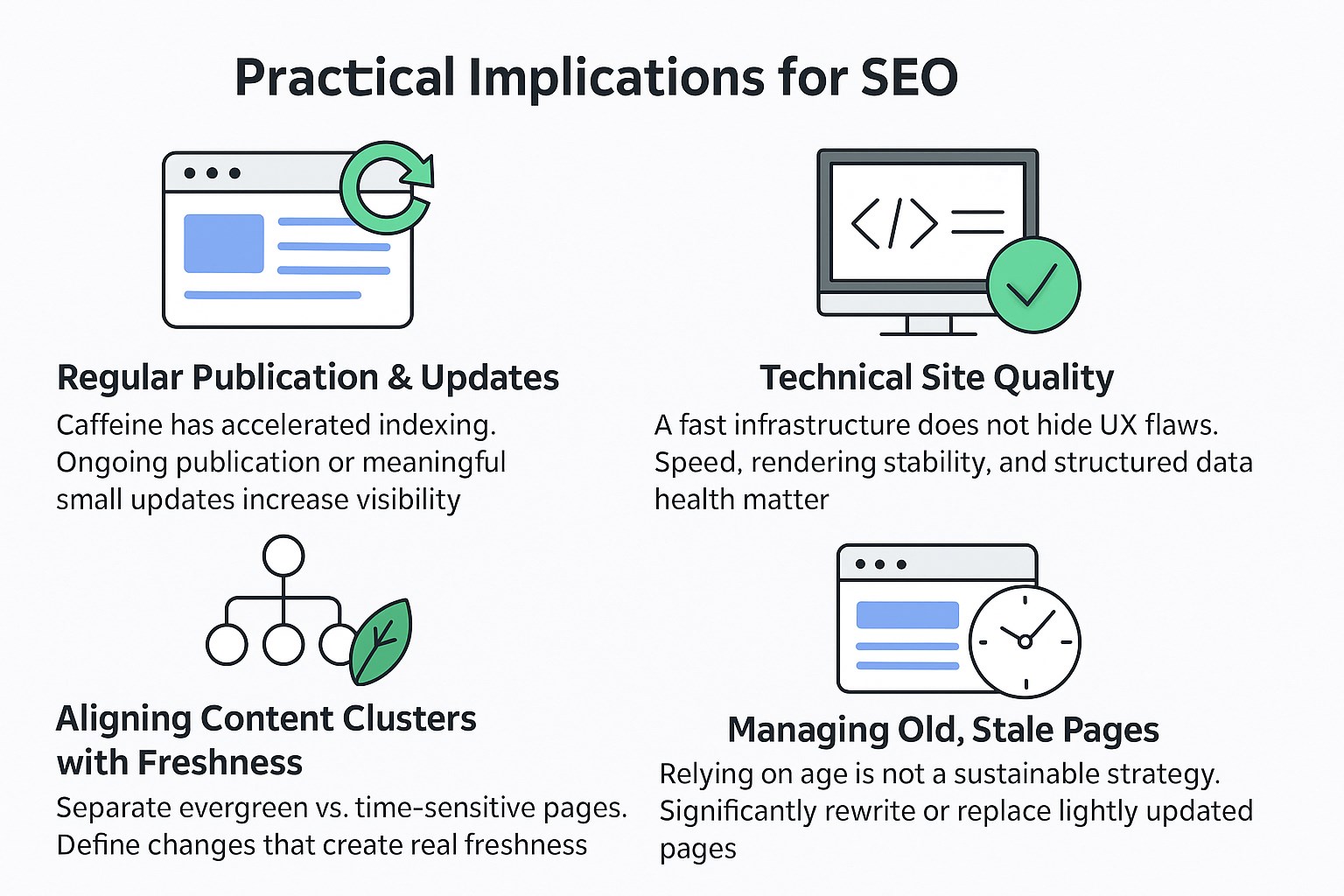 پیامدهای عملی کافئین برای سئو و تولید محتوا